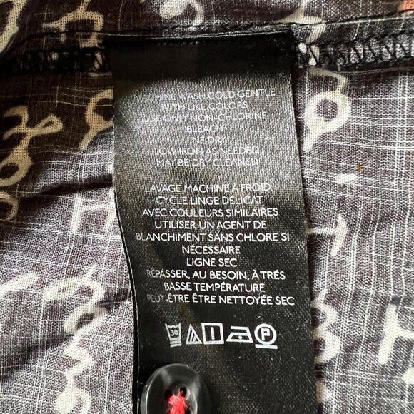 Anthropologie Laetitia Rouget Sz L Black Motif I Love You Puff Sleeve Blouse NWT - Picture 7 of 16